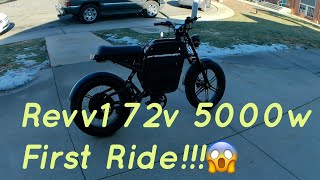 Revv1 72v 5000w finished First ride [upl. by Landan]