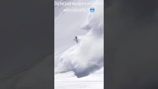 Escaping an Avalanche with a quotBACKFLIPquot🥶🔥 snow avalanche snowboarding outdoors [upl. by Adnauqahs120]