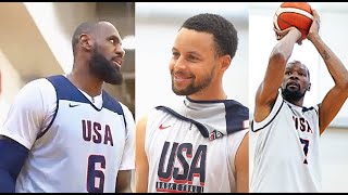 Team USA Basketball Practice In Training Camp With LeBron James amp Stephen Curry 2024 Team USA [upl. by Benco]