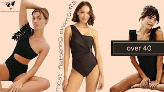 The Best One Piece Bathing Suits Over 40  Most Flattering  Every Budget [upl. by Acimot]