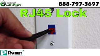 How to lock your RJ45 Ethernet workstation information outlet [upl. by Auqinaj426]