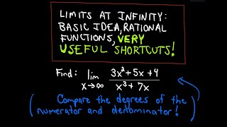 Limits at Infinity  Basic Idea and Shortcuts [upl. by Nylirehc727]