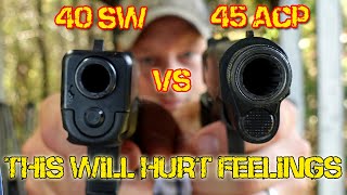 40 SampW vs 45 ACP Which one is more powerful [upl. by Merl]