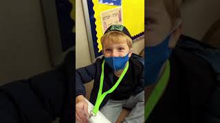 how to keep a kippah on a lil Jewish head at Chabad Hebrew school yarmulke life [upl. by Adnolehs]