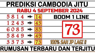 PREDIKSI CAMBODIA HARI INI 4 SEPTEMBER 2024  BOCORAN TOGEL CAMBODIA HARI INI  RUMUS CAMBODIA JITU [upl. by Ab]