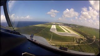 Insel Air Flight 308  Bonaire to Curaçao  Fokker 50 Cockpit View [upl. by Evey]