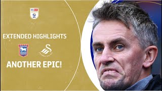 LEVEL AT THE TOP  Ipswich Town v Swansea City extended highlights [upl. by Cormac555]