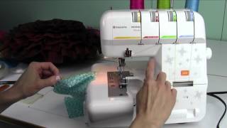 Husqvarna Viking H Class 200S Serger 19 Rolled Hem [upl. by Columbine]