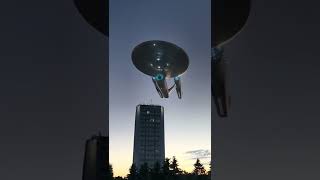 Star Trek starship over building [upl. by Tema]