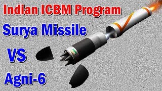 Indian Intercontinental Ballistic Missile ICBM Program Agni 6 Vs Surya Missile [upl. by Nnaihs]