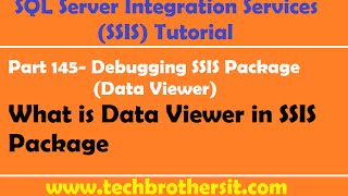 SSIS Tutorial Part 145  Data Viewer in Data Flow Task in SSIS Package [upl. by Raeann]