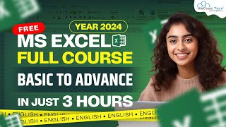 MS EXCEL Full Course for Beginners in 3 HOURS FREE  2024 Edition [upl. by Mcnamee553]