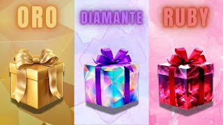 ¡Elige tu regalo 🎁 Oro Diamante o Rubí 💛💎💖 ¿Qué tan afortunado eres 😱 [upl. by Yrehcaz]