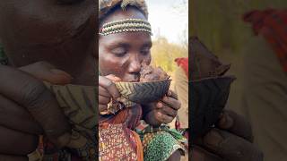 Hadzabe women cooking Soup for their familieskids are so cute love how they feed kidsfood africa [upl. by Aibonez]