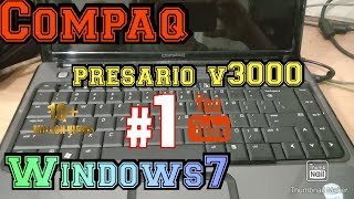 Instral Compaq Presario V3000 Core2 Memakai Windows7😉😉😉👍 [upl. by Cesaro]