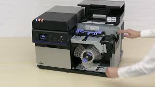 How to Load Roll Paper Fanfold Paper in Printer EPSON CWC8000 Series Easy Tips and Tricks 3labels [upl. by Ahtamat]