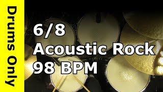 68 Acoustic Rock Drum Beat 98 BPM [upl. by Plunkett]