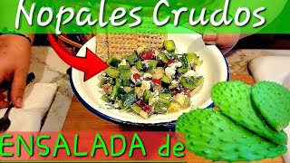 Ensalada de Nopales CRUDOS RECETA FÁCIL DE VERANO🤤🤤 [upl. by Ardnoid]