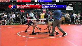 Cadet Freestyle 105  Landon Bailey MT vs Matthew Mathers AZ [upl. by Poirer]