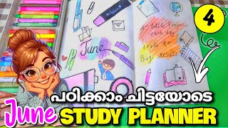 Ep 4 June planner back to school study bullet journal idea aesthetic study MalayalimomHelna 2024 [upl. by Nerin]