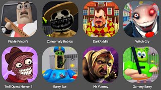 PICKLE PRISONSZOONOMALY ROBLOXDARK RIDDLETROLL QUEST HORRORBARRY EXESMR YUMMYGUMMY BARRY [upl. by Jefferey83]