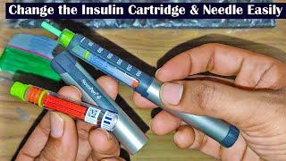 How To Change Insulin Cartridge amp Needle of NOVOPEN  Insulin Pen Cartridge Change [upl. by Leidag282]