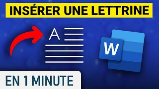 Insérer une Lettrine sur Word [upl. by Mot]