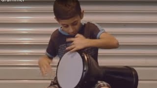 Amazing Street DoumbekGoblet Drum Kid drummer [upl. by Eda]