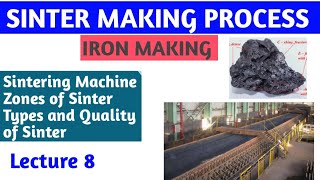 Sinter Making Process ironmaking metallurgy [upl. by Illona996]