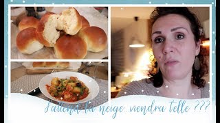 Vlog du 29 janvier on attend la neige ragoût de poulet aux poivrons PdeT aux 2 olives Dinners Roll [upl. by Lulu]