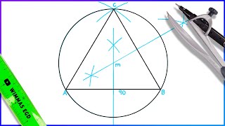 How to draw a circumcircle of an equilateral triangle [upl. by Ramburt]