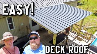 Adding a Roof to our Mobile Home Deck [upl. by Ennaillek]