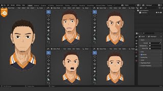 How to make Anime Boy in Blender with Studio VK1200 V2  Veikk [upl. by Nrojb41]