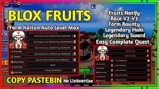 SCRIPT BLOX FRUITS  AUTO QUEST  AUTO RACE V2V3  FARM KAITUN  FRUIT NOTIFY  AUTO SAGUINE ART [upl. by Ytak521]