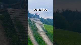 World’s first👀 mtb mountainbikinglife mountainbiking leogang funny worldsfirst tricks [upl. by Childers]