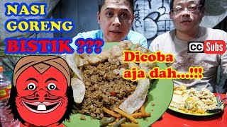 NASI GORENG BISTIK MAKANAN DGN KREASI BARU BISA REQUEST PEDAS WITH ENGLISH CC [upl. by Richy]