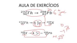 RADIOATIVIDADE EXERCÍCIOS EMISSÕES ALFA e BETA [upl. by Atiram752]