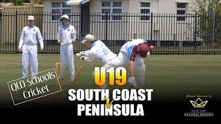 U19 QLD School Boys Cricket  South Coast v Peninsula 2024 [upl. by Terriss519]