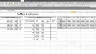 Portfolio Optimization in Excelmp4 [upl. by Anais]