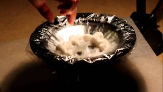 Nonnewtonian fluid potato starch  water on a Speaker Cone [upl. by Haet]