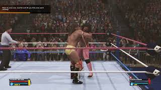 WWE 2K24 Showcase  WRESTLEMANIA V 1989  3rd Match Ravishing Rick Rude vs The Ultimate Warrior [upl. by Hudis]