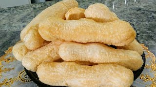 BISCOITO DE POLVILHO FRITONÃO ESTOURA E FICA DELICIOSO [upl. by Ardnazil562]