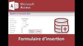 Formulaire Access pour insérer des données [upl. by Corbett]