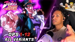 THESE OPENINGS DEFINE AURA JoJos Bizarre Adventure Openings First Time Reaction [upl. by Lasonde270]