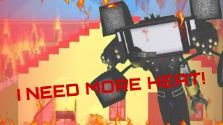 Armless TV man plays Roblox Need More Heat Happy ending [upl. by Narrat]