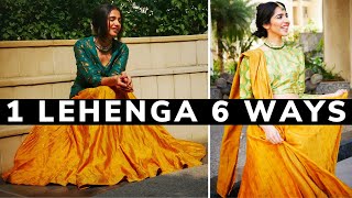 Styling Fabindia Lehenga in 6 Ways [upl. by Weinman]