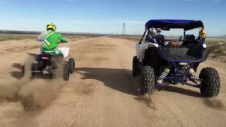 Speed Run Yamaha YFZ450R vs YXZ1000R [upl. by Nalehp]