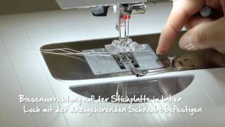 Tutorial Videoanleitung zu BERNINA Biesenfuss Nr 30 31 32 33 und 46 C  Biesenvorrichtung [upl. by Osmund]