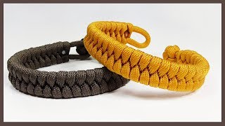 Single Strand quotRastaclat Style Fishtailquot Paracord Bracelet With Loop And Knot Closure [upl. by Aitsirt688]