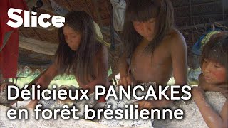 Galettes de manioc dans la forêt amazonienne avec la tribu Wajapi   SLICE [upl. by Smalley]